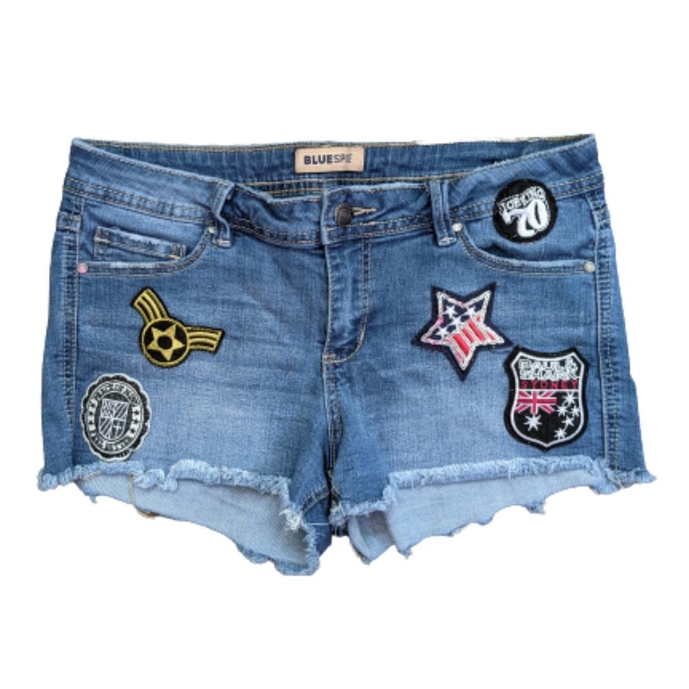 Blue Spice Patch Cutoff Stretch Short Shorts 7